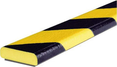 PRO-SAFE - 39" Long, Polyurethane Foam Type F Surface Guard - Black/Yellow, 1" High x 2" Wide Side - Eagle Tool & Supply