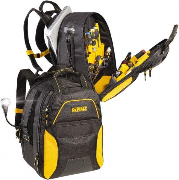 CLC - 33 Pocket Black & Yellow Ballistic Polyester Backpack Tool Bag - 13" Wide x 10-1/4" Deep x 17" High - Eagle Tool & Supply