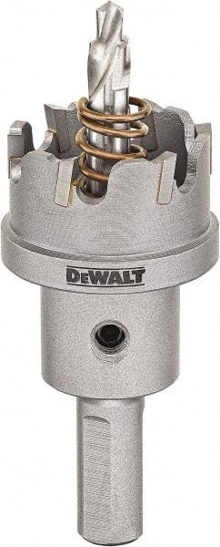 DeWALT - 1-1/8" Diam, 1/4" Cutting Depth, Hole Saw - Carbide-Tipped Saw, Toothed Edge - Eagle Tool & Supply