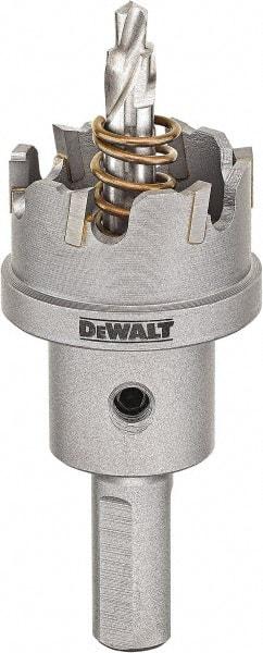 DeWALT - 7/8" Diam, 1/4" Cutting Depth, Hole Saw - Carbide-Tipped Saw, Toothed Edge - Eagle Tool & Supply