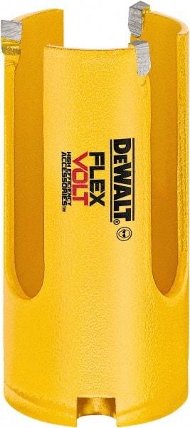 DeWALT - 1-3/8" Diam, 2" Cutting Depth, Hole Saw - Carbide-Tipped Saw, Toothed Edge - Eagle Tool & Supply