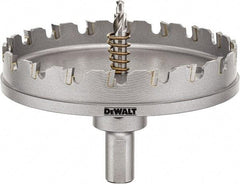 DeWALT - 4" Diam, 1/4" Cutting Depth, Hole Saw - Carbide-Tipped Saw, Toothed Edge - Eagle Tool & Supply