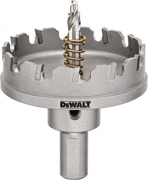 DeWALT - 3-5/8" Diam, 1/4" Cutting Depth, Hole Saw - Carbide-Tipped Saw, Toothed Edge - Eagle Tool & Supply