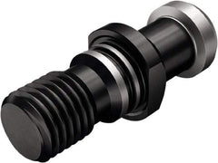 Seco - BT40 Taper, M16x2 Thread, 15° Angle Radius, Standard Retention Knob - 2-1/8" OAL, 3/4" Knob Diam, 1.024" from Knob to Flange, Through Coolant - Exact Industrial Supply