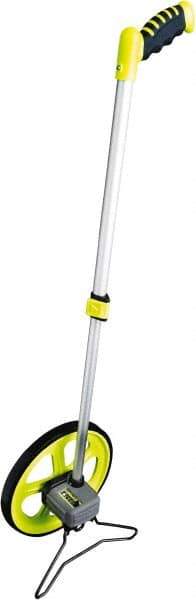 Komelon - 10,000' Counter Limit, 10,000' OAL, High-Visibility Yellow & Black Measuring Wheel - 0.01" Accuracy per 100", Measures in Ft/In - Eagle Tool & Supply