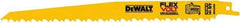 DeWALT - 9" Long x 1" Thick, Bi-Metal Reciprocating Saw Blade - Tapered Profile, 6 TPI, Toothed Edge, Tang Shank - Eagle Tool & Supply