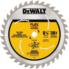 DeWALT - 8-1/4" Diam, 15.88mm Arbor Hole Diam, 36 Tooth Wet & Dry Cut Saw Blade - Steel, Smooth Action, Standard Round Arbor - Eagle Tool & Supply