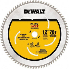 DeWALT - 12" Diam, 1" Arbor Hole Diam, 78 Tooth Wet & Dry Cut Saw Blade - Steel, Smooth Action, Standard Round Arbor - Eagle Tool & Supply