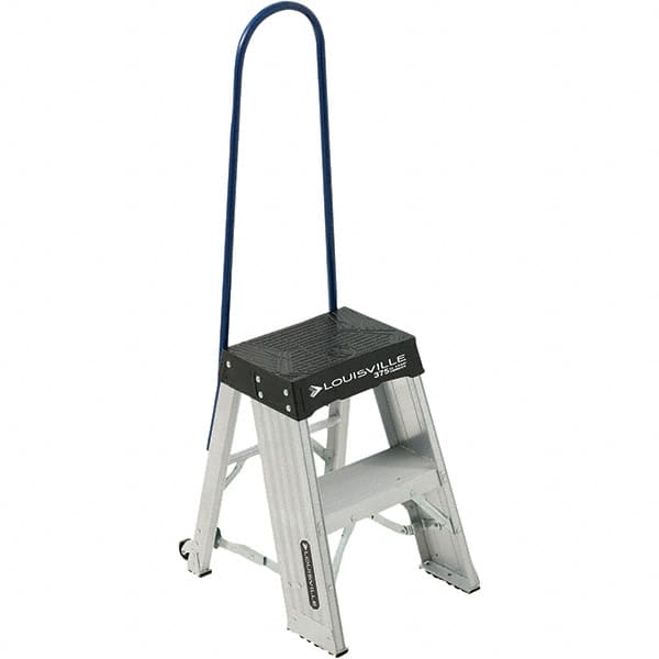 Louisville - 2 Steps, 2' High, 1AA Rating, Aluminum Step Stand - Eagle Tool & Supply