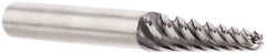Kennametal - 4° Taper Angle per Side, 6mm Small End Diam, 39mm LOC, Solid Carbide 6 Flute Tapered Ball End Mill - AlTiN Finish, 100mm OAL, 0.4724" Shank Diam, 38° Helix - Eagle Tool & Supply