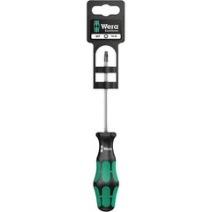 Wera - T15 Torx Driver - 3-1/8" Blade Length, 12-13/64" OAL, Ergonomic Handle, Chrome Plated Steel - Eagle Tool & Supply