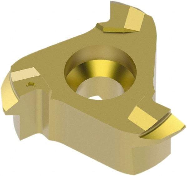 Seco - R335.14177, Internal/External Whitworth 55° Threading Insert - 14 TPI Ext Pitch, 14 TPI Int Pitch, Neutral Insert, TiAlN/TiN Finish, Carbide - Eagle Tool & Supply