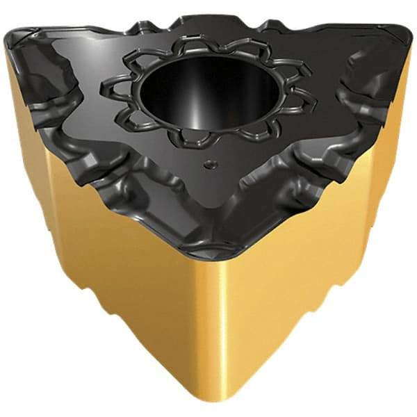 Iscar - WNMG432 F3P Grade IC807 Carbide Turning Insert - TiAlN/TiN Finish, 80° Trigon, 12.7mm Inscr Circle, 4.76mm Thick, 0.8mm Corner Radius - Eagle Tool & Supply