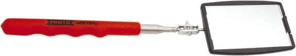 Proto - 29.75" OAL, Rectangular Glass Inspection Mirror - 3-3/4" Wide, 6-1/2" Collapsed Length, Telescoping - Eagle Tool & Supply