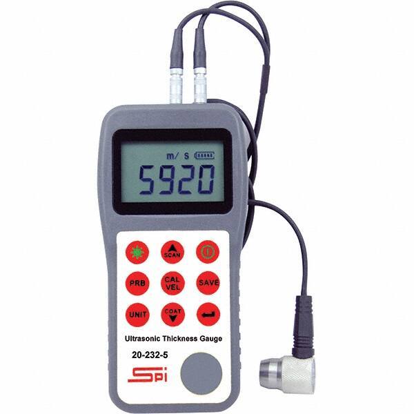 SPI - Electronic Thickness Gages Minimum Measurement (Decimal Inch): 0.0250 Maximum Measurement (Decimal Inch): 23.6200 - Eagle Tool & Supply