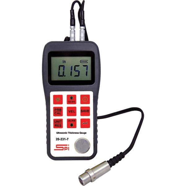 SPI - Electronic Thickness Gages Minimum Measurement (Decimal Inch): 0.0400 Maximum Measurement (Decimal Inch): 12.0000 - Eagle Tool & Supply