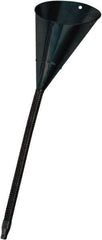 lumax - 64 oz Capacity Steel Funnel - 8" Mouth OD, 1/2" Tip OD, 16" Flexible Spout, Black - Eagle Tool & Supply