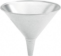 lumax - 32 oz Capacity Steel Funnel - 6-1/2" Mouth OD, 3/4" Tip OD, 2-1/2" Straight Spout, Silver - Eagle Tool & Supply