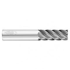 25mm Dia. x 121mm Overall Length 5-Flute Square End Solid Carbide SE End Mill-Round Shank-Center Cut-Uncoated - Eagle Tool & Supply