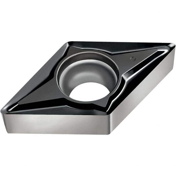 Walter - DCGT FM2 Grade WSM20S Turning Insert - TiAlN+Al2O3+(Al) Finish, 55° Rhombic, 6.35mm Inscr Circle, 2.38mm Thick, 0.4mm Corner Radius - Eagle Tool & Supply