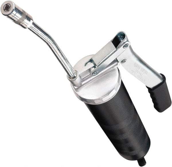 lumax - 10,000 Max psi, Rigid Lever Grease Gun - 14 oz Capacity, 1/8 Thread Outlet, 16 (High Volume Mode) Strokes per oz, Cartridge Fill - Eagle Tool & Supply