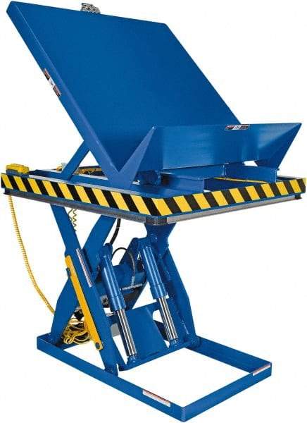 Vestil - 4,000 Lb Capacity Electric Scissor Lift - 11" to 47" Lift Height, 48" Platform Length x 48" Platform Width - Eagle Tool & Supply