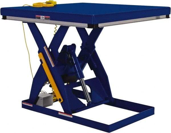 Vestil - 1,000 Lb Capacity Electric Scissor Lift - 7" to 43" Lift Height, 48" Platform Length x 48" Platform Width - Eagle Tool & Supply