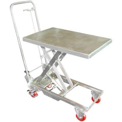 Vestil - 200 Lb Capacity Manual Scissor Lift - 10" to 30-1/2" Lift Height, 27-1/2" Platform Length x 17-3/4" Platform Width - Eagle Tool & Supply