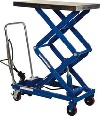 Vestil - 800 Lb Capacity Manual Scissor Lift - 15" to 51" Lift Height, 35-1/2" Platform Length x 20" Platform Width - Eagle Tool & Supply
