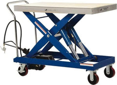 Vestil - 2,000 Lb Capacity Manual Scissor Lift - 15" to 39-1/2" Lift Height, 47-1/4" Platform Length x 24" Platform Width - Eagle Tool & Supply