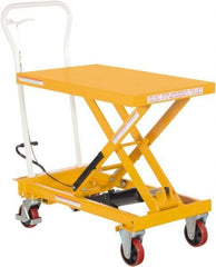 Vestil - 550 Lb Capacity Manual Scissor Elevating Cart - 12-1/2" to 36-1/8" Lift Height, 32-3/4" Platform Length x 19-3/4" Platform Width - Eagle Tool & Supply