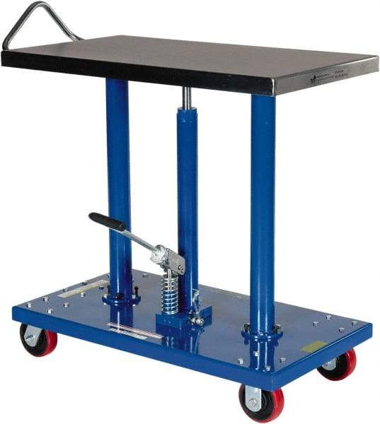Vestil - 1,000 Lb Capacity Manual Post Work Platform - 36" to 54" Lift Height, 36" Platform Length x 20" Platform Width - Eagle Tool & Supply