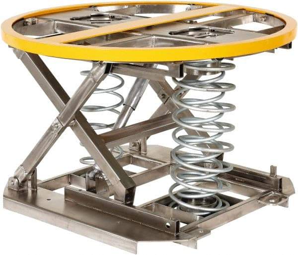 Vestil - 4,500 Lb Capacity Manual Scissor Lift - 9" to 27-3/4" Lift Height, 36-3/4" Platform Length x 36" Platform Width - Eagle Tool & Supply