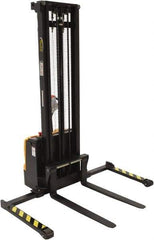 Vestil - 2,200 Lb Capacity, 150" Lift Height, Battery Powered Stacker - 2-1/8" Lowered Height, 42" Fork Length, 56" Overall Width - Eagle Tool & Supply