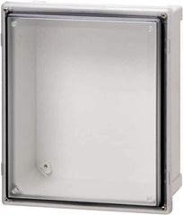 Fibox - Polycarbonate Standard Enclosure Hinge Cover - NEMA 4, 4X, 6, 6P, 12, 13, 8" Wide x 10" High x 6" Deep, Impact, Moisture & Corrosion Resistant, Dirt-tight & Dust-tight - Eagle Tool & Supply