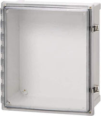 Fibox - Polycarbonate Standard Enclosure Hinge Cover - NEMA 4, 4X, 6, 6P, 12, 13, 8" Wide x 10" High x 4" Deep, Impact, Moisture & Corrosion Resistant, Dirt-tight & Dust-tight - Eagle Tool & Supply