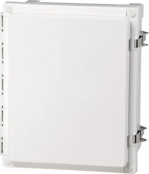 Fibox - Polycarbonate Standard Enclosure Hinge Cover - NEMA 4, 4X, 6, 6P, 12, 13, 6" Wide x 6" High x 4" Deep, Impact, Moisture & Corrosion Resistant, Dirt-tight & Dust-tight - Eagle Tool & Supply