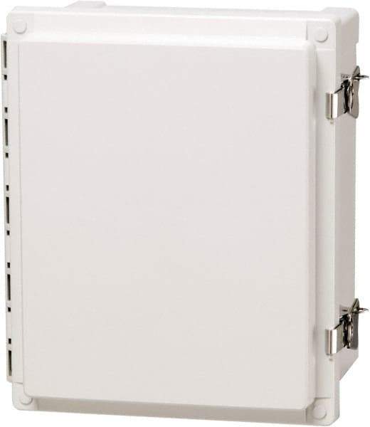 Fibox - Polycarbonate Standard Enclosure Hinge Cover - NEMA 4, 4X, 6, 6P, 12, 13, 14" Wide x 16" High x 8" Deep, Impact, Moisture & Corrosion Resistant, Dirt-tight & Dust-tight - Eagle Tool & Supply