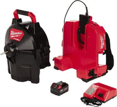 Milwaukee Tool - 18V Battery Battery Drain Cleaning Machine - For 1-1/4" to 4" Pipe, 75' Cable - Eagle Tool & Supply