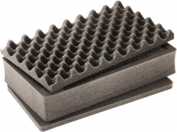 Pelican Products, Inc. - Tool Box Foam Foam Set - 14-1/2" Wide x 7-3/4" Deep x 22-5/8" High, Black, For Pelican Case 1525 - Eagle Tool & Supply