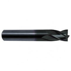 3/8 Dia. x 2-1/2 Overall Length 4-Flute Square End Solid Carbide SE End Mill-Round Shank-Center Cut-Super-A - Eagle Tool & Supply