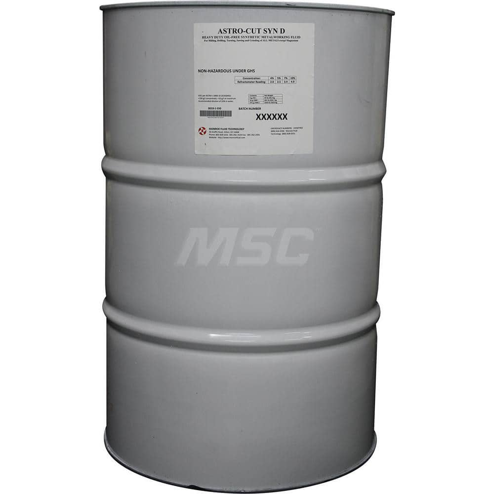 Cutting & Grinding Fluid: 55 gal Drum Use on Most Metal except Magnesium & Cast Iron, Blue