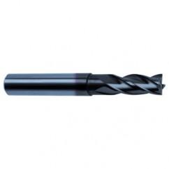 7/16 Dia. x 4-1/2 Overall Length 4-Flute Square End Solid Carbide SE End Mill-Round Shank-Center Cut-Super-A - Eagle Tool & Supply