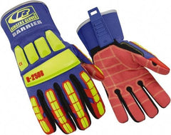Ringers Gloves - Size XL (11), ANSI Cut Lvl 6, Cut & Puncture Resistant Gloves - Open Cuff, Hi-Vis Yellow/Red/Black/Blue, Paired - Eagle Tool & Supply