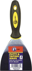 Premier Paint Roller - 4" Wide Spring Blade Steel Taping Knife - Stiff, Soft Grip Plastic Handle, 8.343" OAL - Eagle Tool & Supply