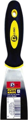 Premier Paint Roller - 2" Wide Spring Blade Steel Putty Knife - Stiff, Soft Grip Plastic Handle, 8.343" OAL - Eagle Tool & Supply