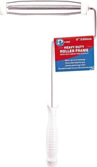 Premier Paint Roller - 9" Wide x 13" Long Heavy-Duty Birdcage Frame - Steel Frame, Plastic Handle - Eagle Tool & Supply