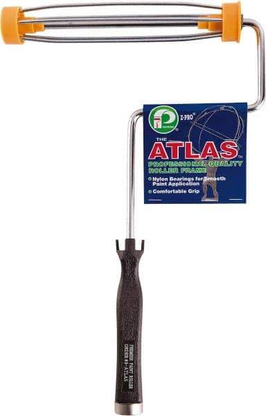 Premier Paint Roller - 9" Wide x 13-1/2" Long Heavy-Duty Birdcage Frame - Steel Frame, Plastic Handle - Eagle Tool & Supply