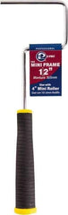 Premier Paint Roller - 4" Wide x 12" Long Mini Roller Frame - Steel Frame, Plastic Handle - Eagle Tool & Supply