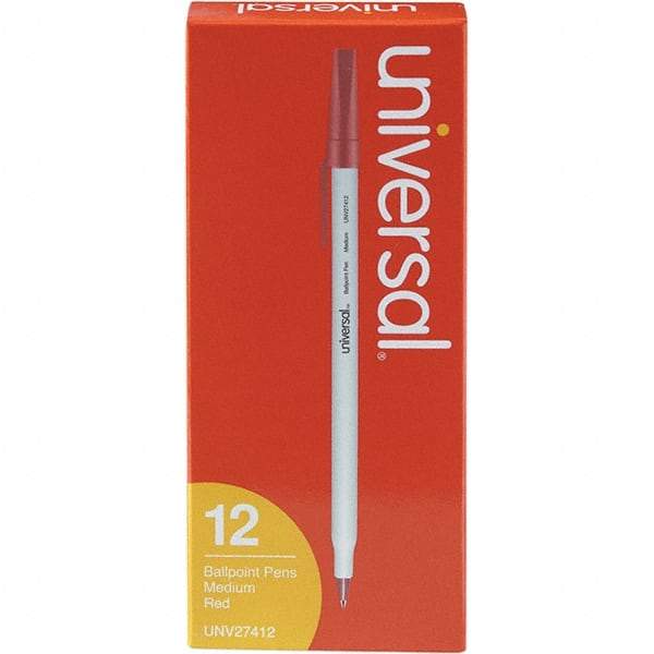 UNIVERSAL - 1mm Ball Point Pen - Red - Eagle Tool & Supply